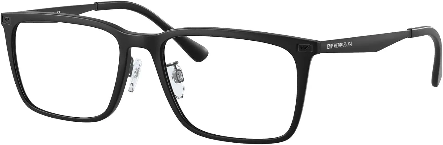Emporio Armani Men's Ea3169f Low Bridge Fit Rectangular Prescription Eyewear Frames