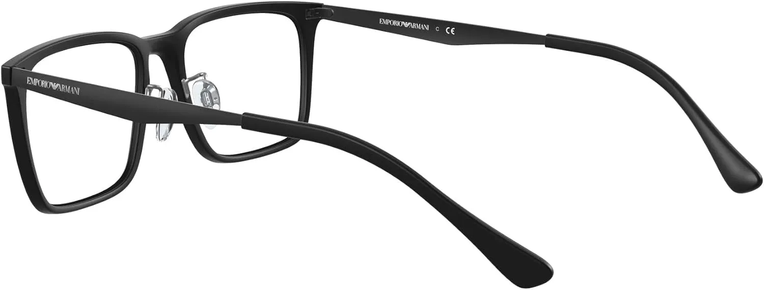 Emporio Armani Men's Ea3169f Low Bridge Fit Rectangular Prescription Eyewear Frames