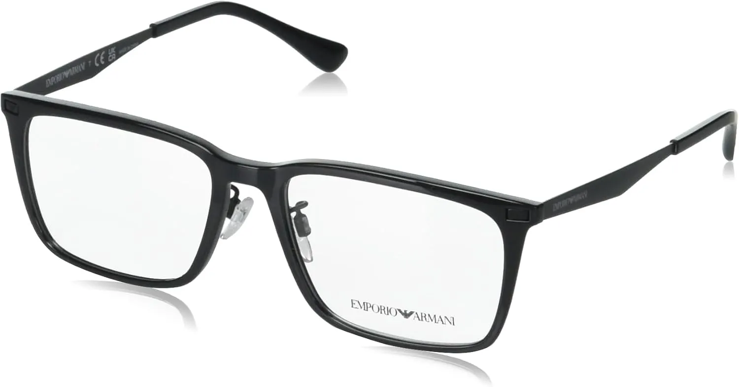 Emporio Armani Men's Ea3169f Low Bridge Fit Rectangular Prescription Eyewear Frames