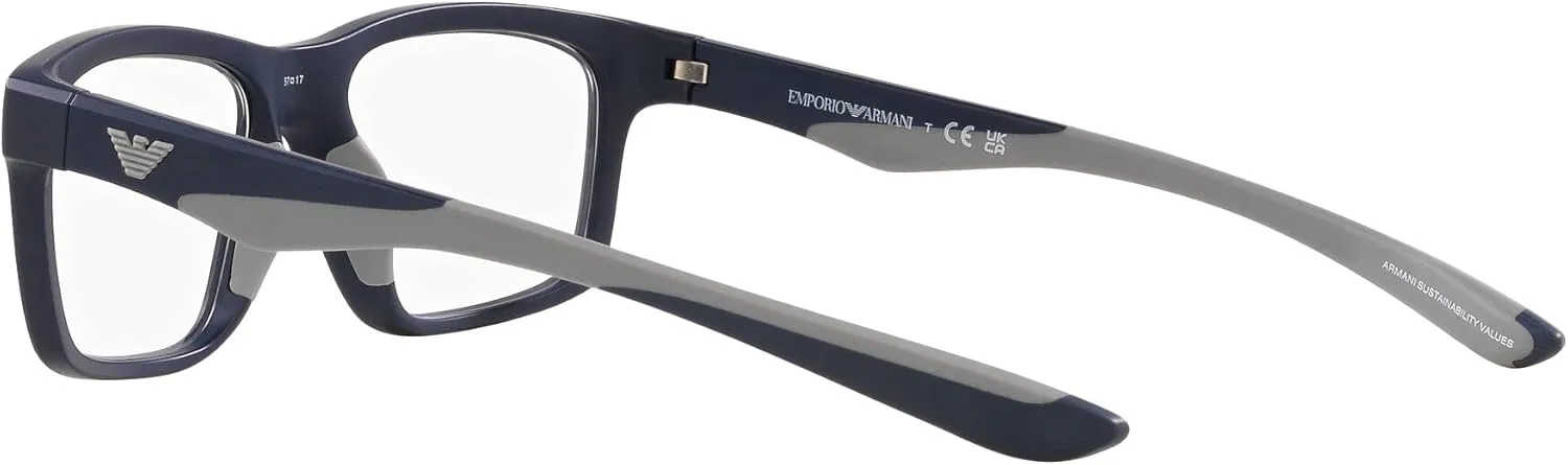 Emporio Armani Men's Ea3220u Universal Fit Rectangular Sunglasses