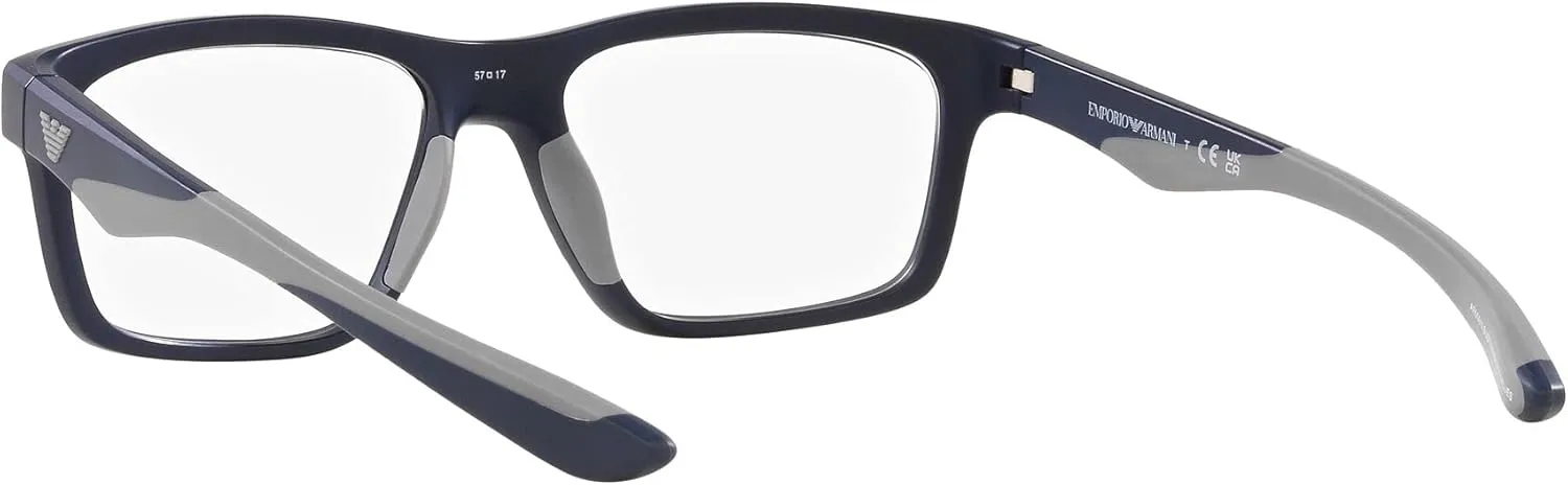 Emporio Armani Men's Ea3220u Universal Fit Rectangular Sunglasses