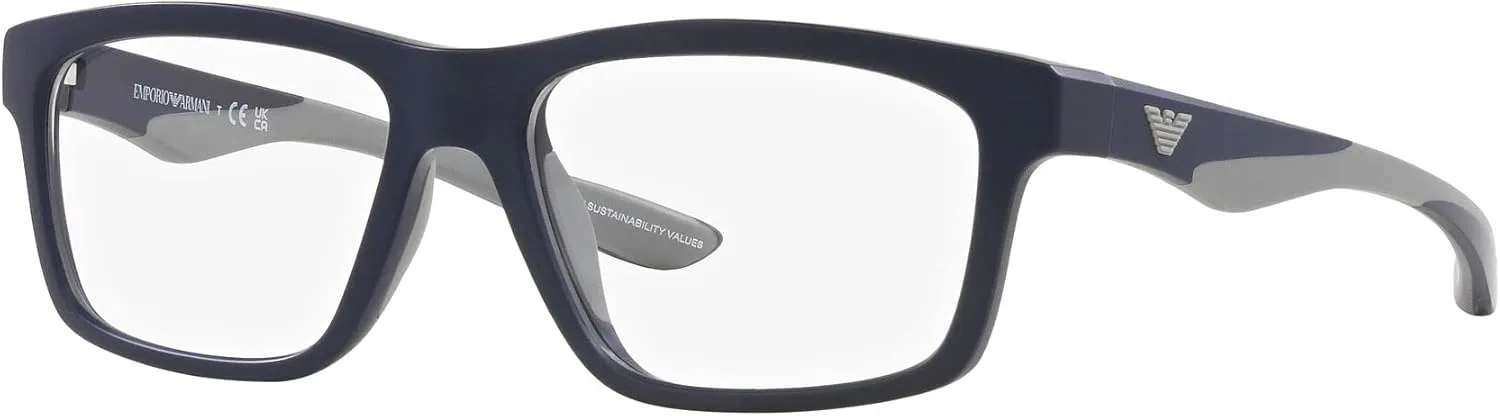 Emporio Armani Men's Ea3220u Universal Fit Rectangular Sunglasses