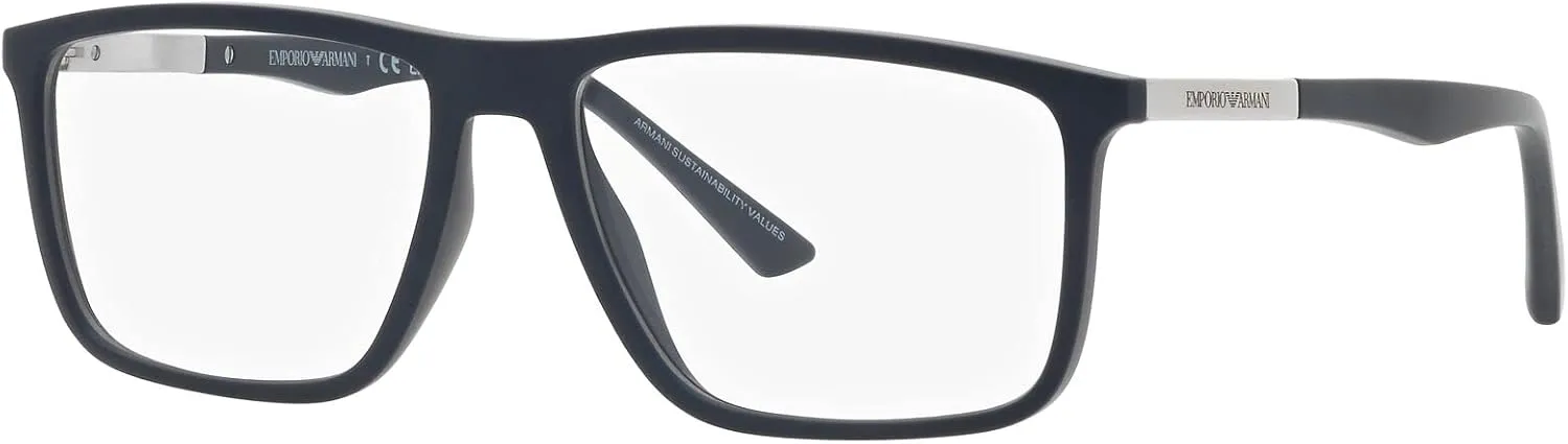 Emporio Armani Men's Ea3221 Rectangular Sunglasses