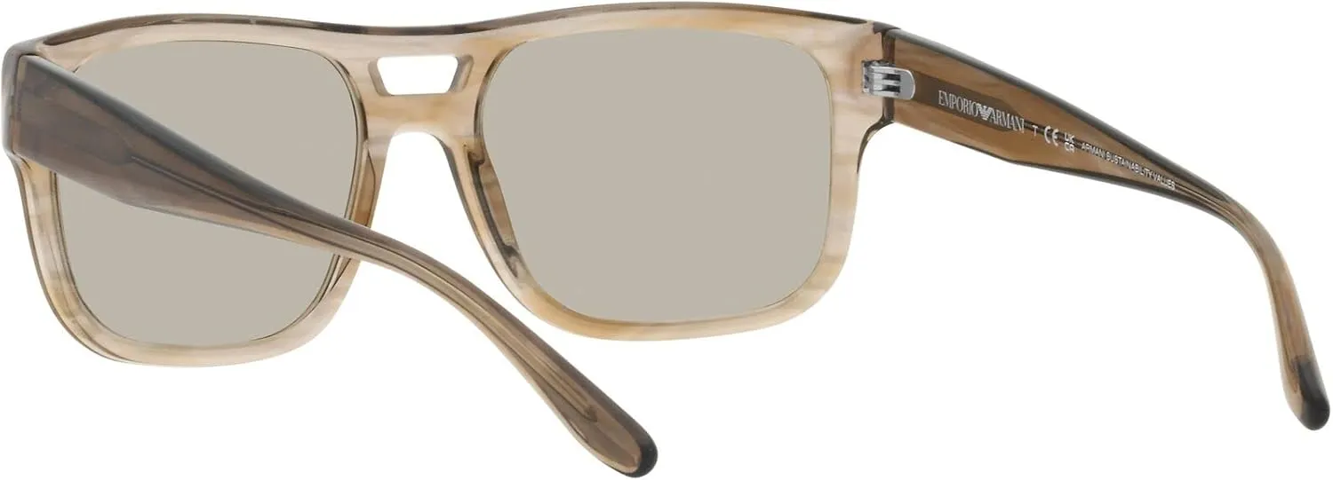 Emporio Armani Men's Ea4197 Rectangular Sunglasses