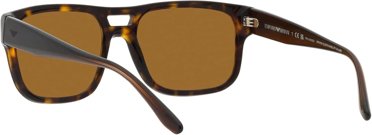 Emporio Armani Men's Ea4197 Rectangular Sunglasses