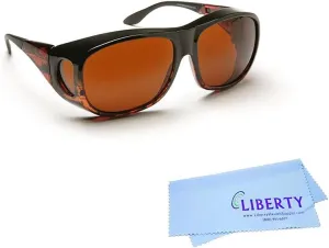Eschenbach Optik Solar Shield - Polycarbonate, Filtered UV Protection Sunglasses for Men and Women -Small, Amber