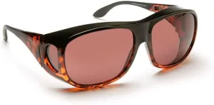 Eschenbach Solar Shield Plum Filtered UV Protection Sunglasses - Fit Over, Polycarbonate, Blocks 100% UVA/UVB Light, Ideal for Reading and TV, Available in Small, Medium (Oval), and Large Sizes