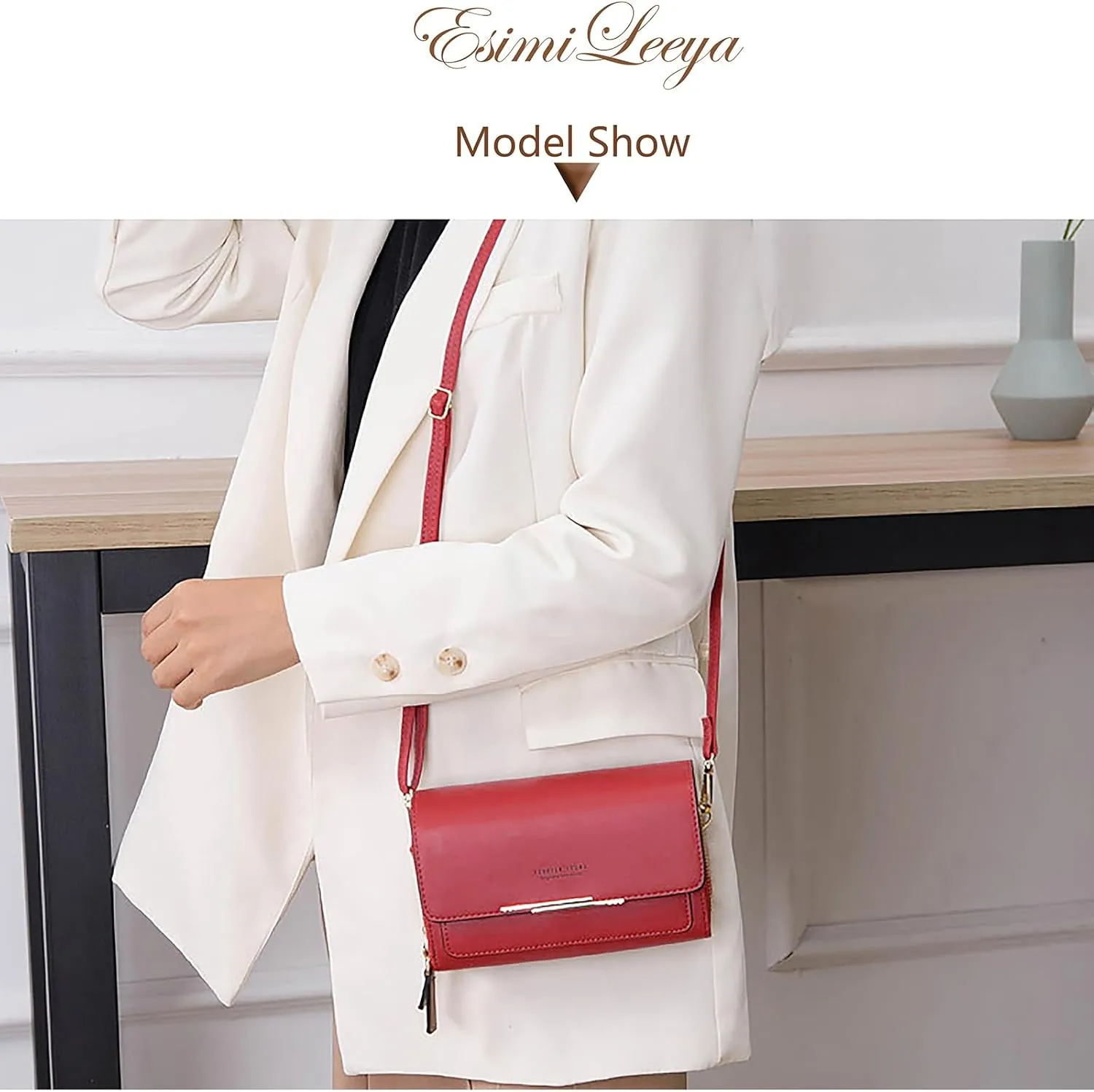 Esimileeya Compact Small Crossbody Bags for Women Trendy Clutch Handbag Purses for Women Lady Cell Phone Wallet Shoulder Bag