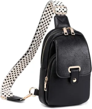 Eslcorri Small Sling Bag for Women Trendy - Crossbody Fanny Packs for Women Leather Multipurpose Cross Body Belt Chest Bag Anti Theft Sling Purse with Adjustable Strap for Casual Travel Shopping