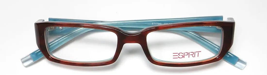 Esprit 17345 Womens/Ladies Rectangular Full-rim Eyeglasses/Glasses