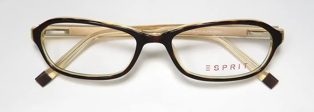 Esprit 17432 Womens/Ladies Rectangular Full-rim Flexible Hinges Eyeglasses/Eye Glasses