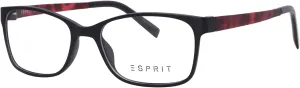 Esprit ET17444N 538 Eyeglasses Frame Women's Black Full Rim Rectangular 52mm