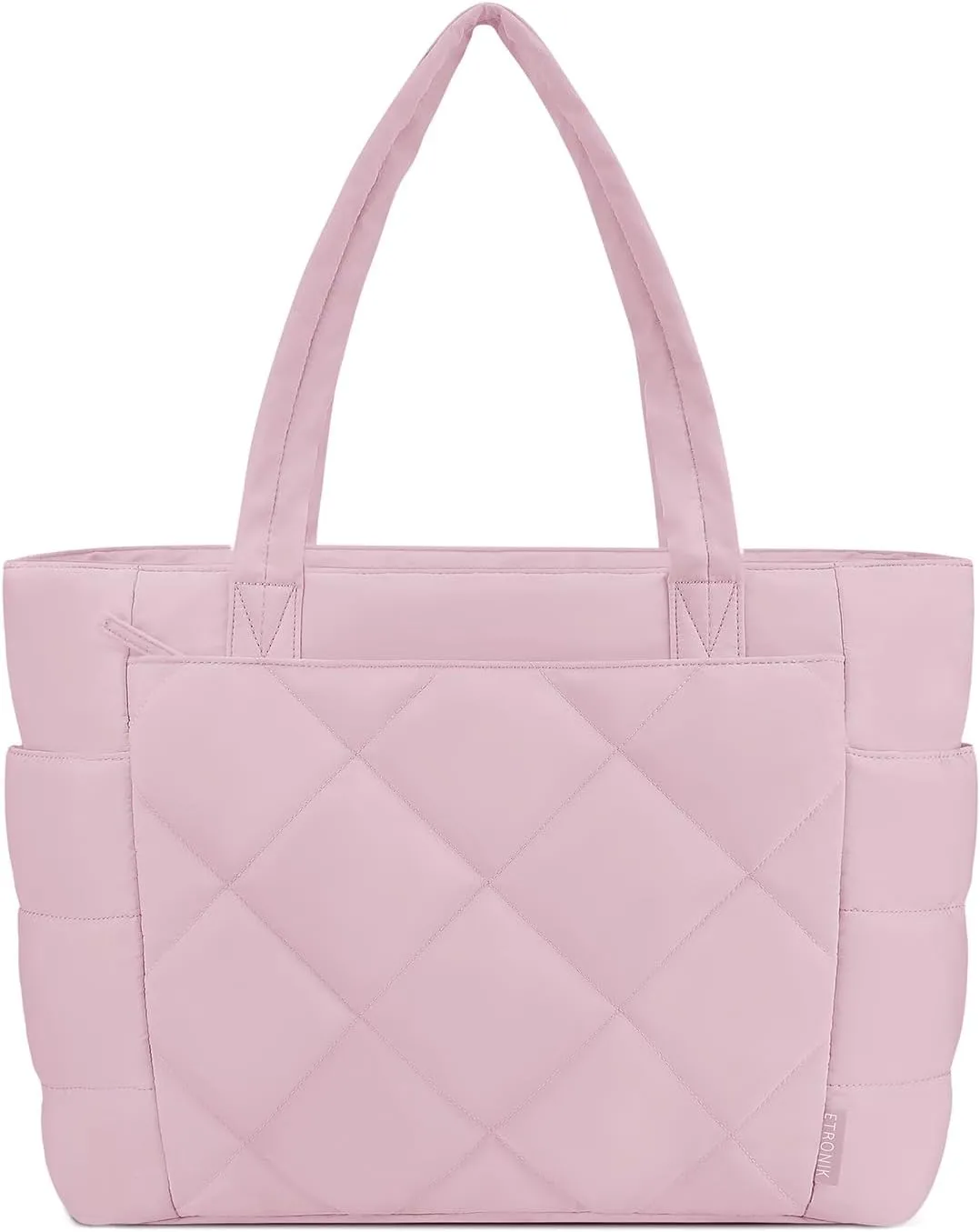 ETRONIK Tote Bag for Women, Lightweight Puffy Tote Bag with Multiple Pockets, Large Quilted Shoulder Handbag for Travel