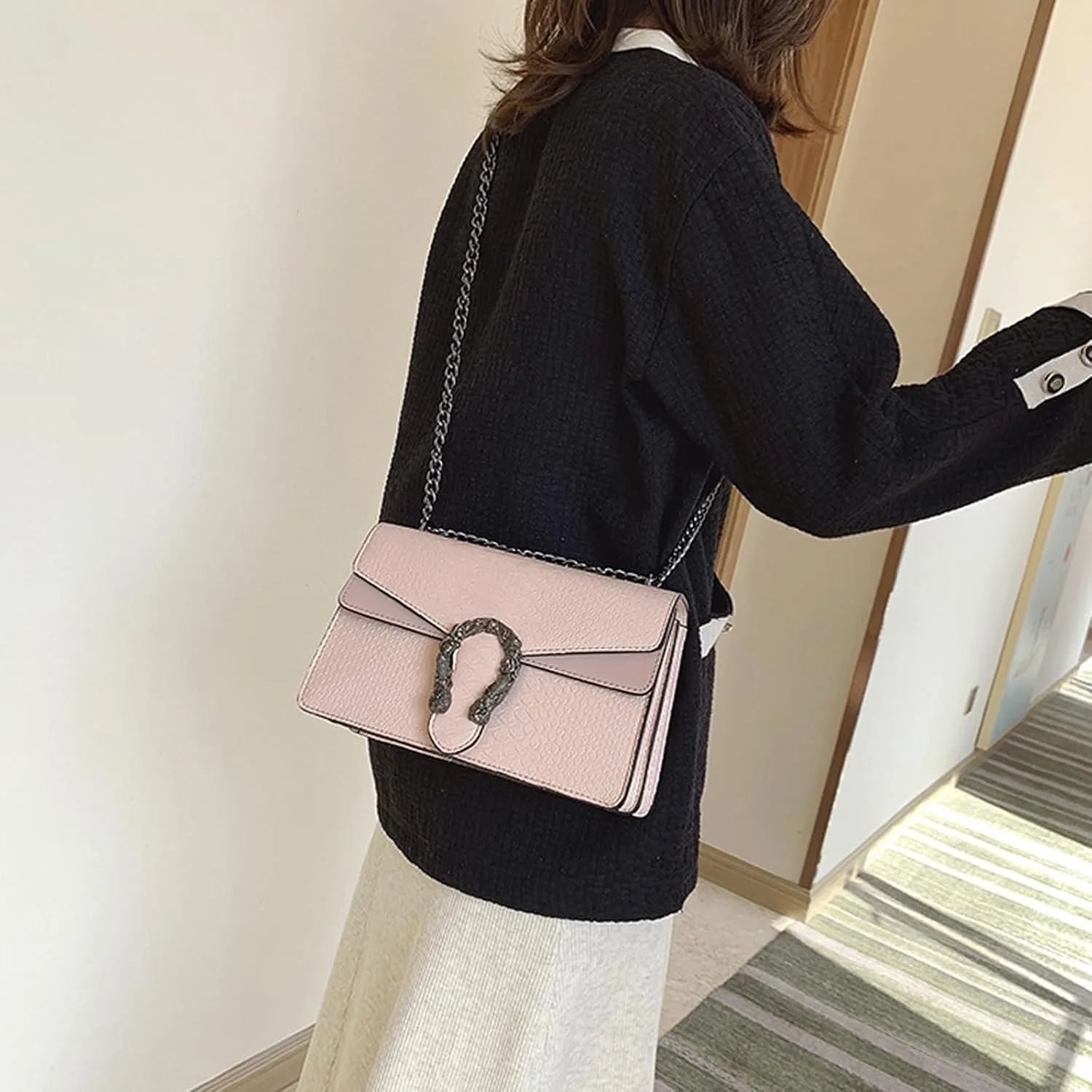 Evening Bags and Clutches for women,Chain Fashion Crossbody Bags Satchel Handbags,Cute Vegan Purses and Shoulder Bag
