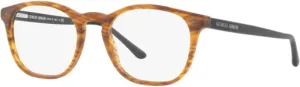 Eyeglasses Giorgio Armani AR 7074 5562 Matte Striped Light Brown
