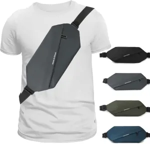 Fanny Pack for Men & Women - Waterproof Anti-Theft Sling Bag with Multiple Pockets, Waist Pack & Crossbody Chest Bag for Travel, Gym, Hiking, Cycling