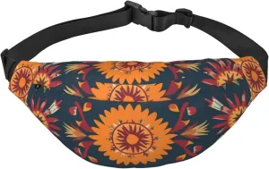 Fanny Pack for Men Women Mexican Folk Art Patterns Belt Bag with Adjustable Strap Fashion Waist Bag Waist Pack for Travel