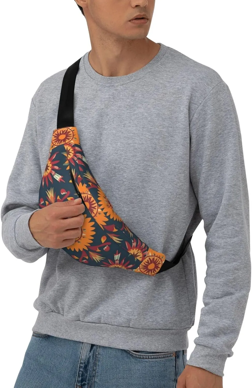 Fanny Pack for Men Women Mexican Folk Art Patterns Belt Bag with Adjustable Strap Fashion Waist Bag Waist Pack for Travel