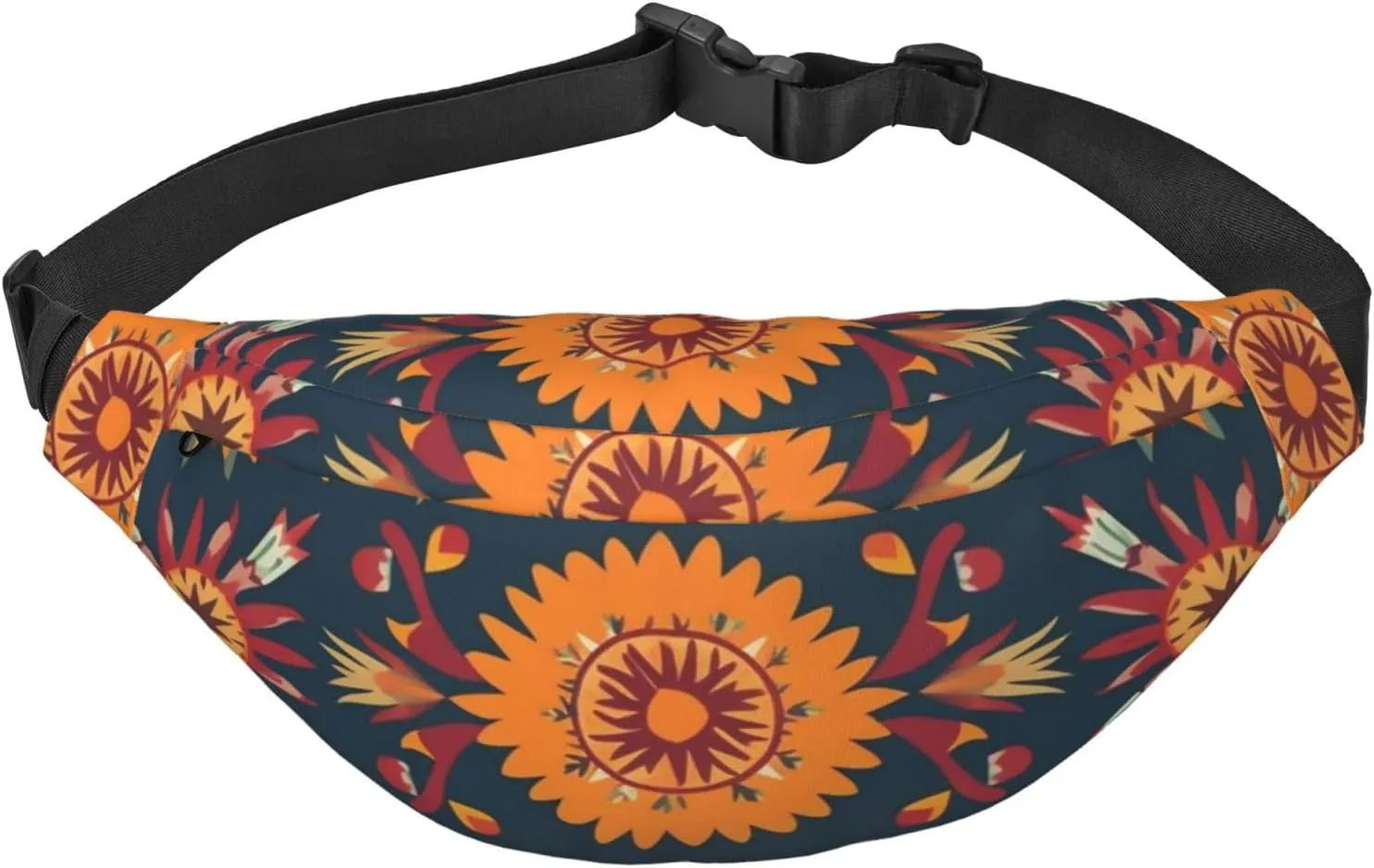 Fanny Pack for Men Women Mexican Folk Art Patterns Belt Bag with Adjustable Strap Fashion Waist Bag Waist Pack for Travel