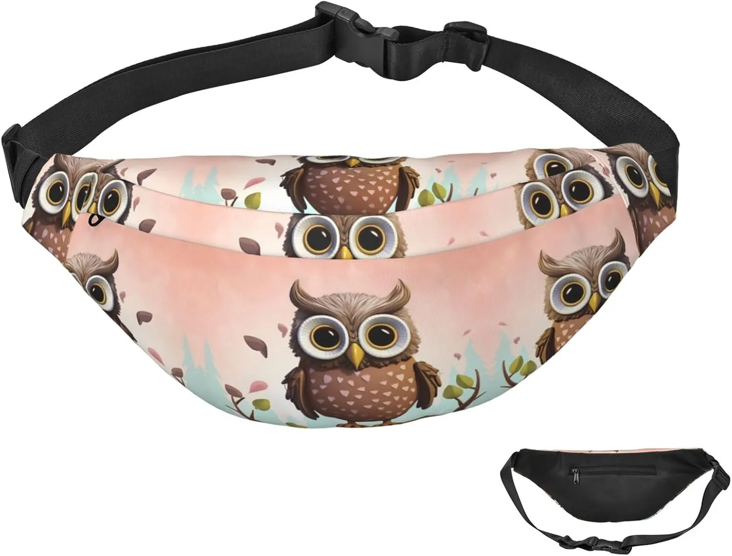 Fanny Pack for Women Men Owl Lover Waist Bag Waterproof Belt Bag with Adjustable Strap