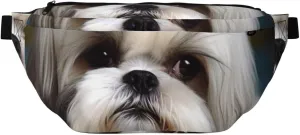 Fanny Pack for Women Men Waist Bag Waterproof Shih Tzu Dog Belt Bag with Adjustable Strap