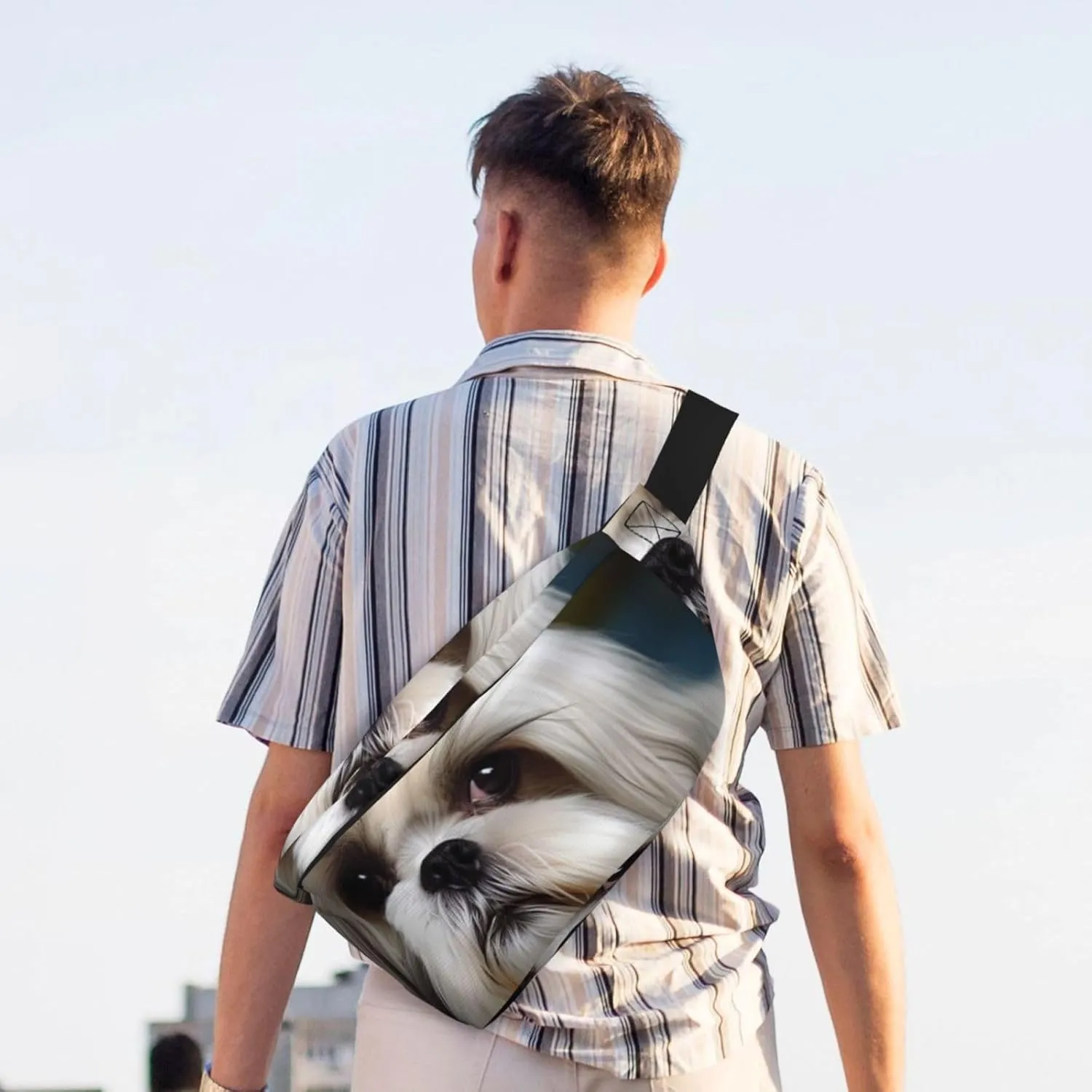Fanny Pack for Women Men Waist Bag Waterproof Shih Tzu Dog Belt Bag with Adjustable Strap