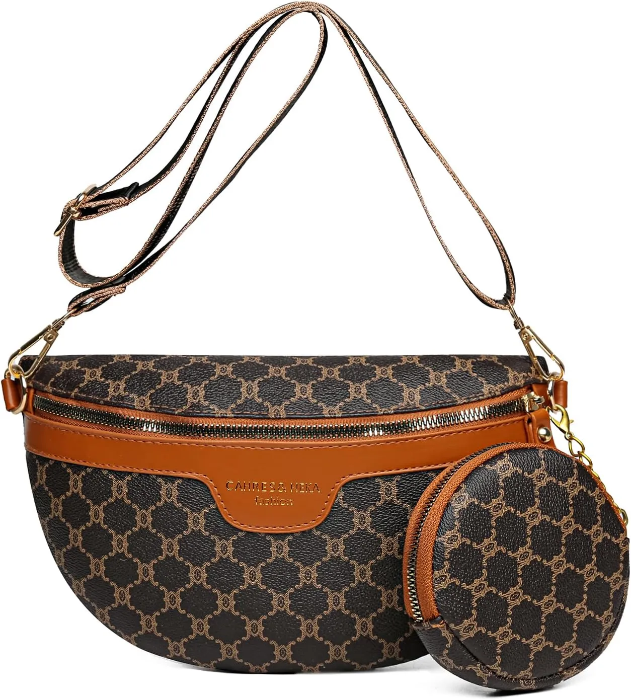 Fanny Packs for Women Small Sling Bag Crossbody Bags for Travel Work (coffee brown)