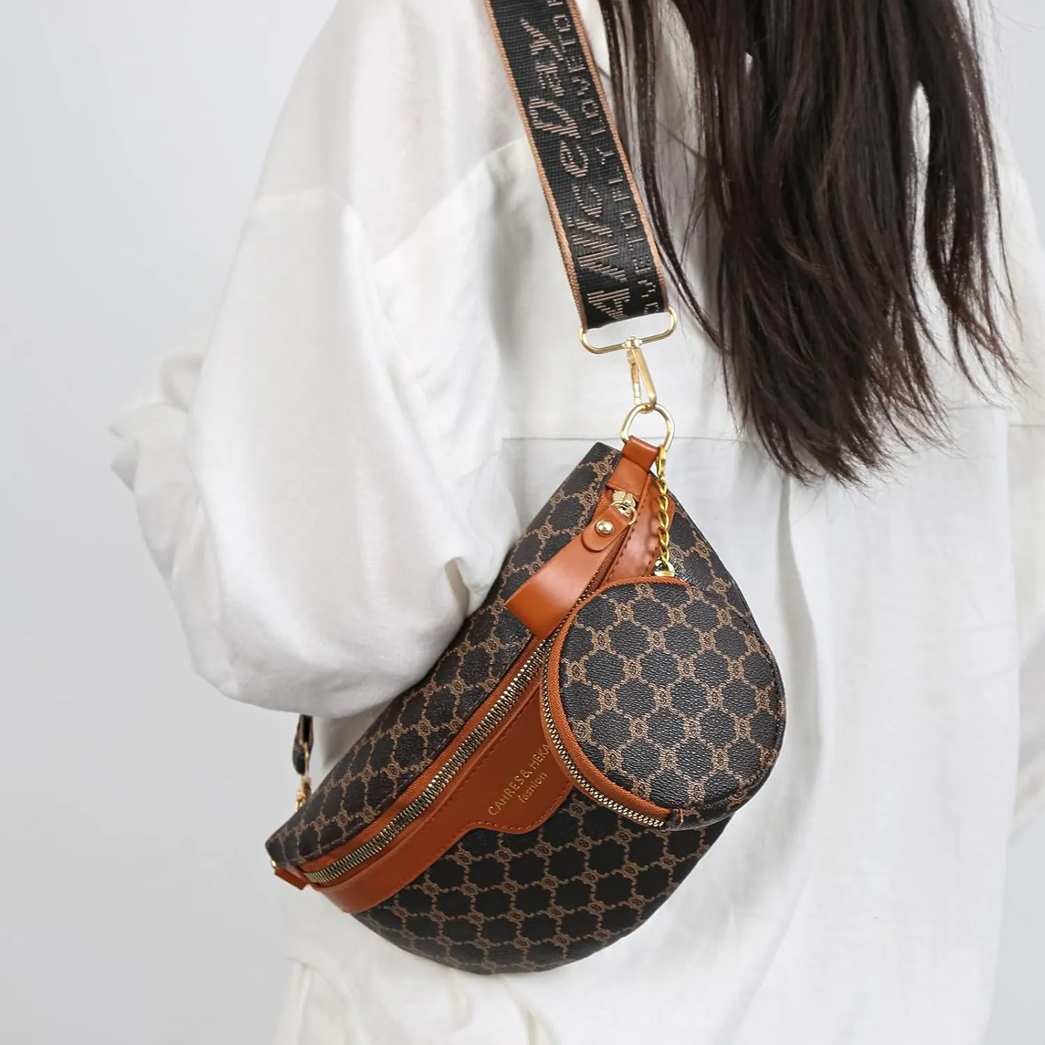 Fanny Packs for Women Small Sling Bag Crossbody Bags for Travel Work (coffee brown)