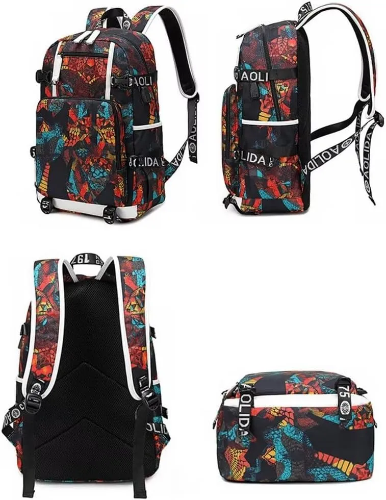 FANwenfeng Basketball Player 23 Luminous Backpack Travel Daypacks Fans Bag for Men Women (Style 5)