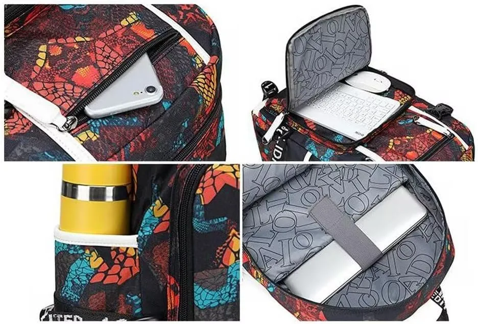 FANwenfeng Basketball Player 23 Luminous Backpack Travel Daypacks Fans Bag for Men Women (Style 5)