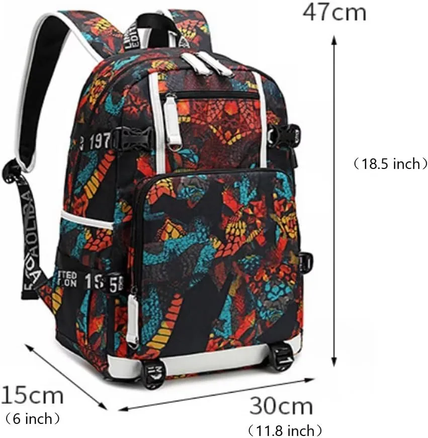 FANwenfeng Basketball Player 23 Luminous Backpack Travel Daypacks Fans Bag for Men Women (Style 5)