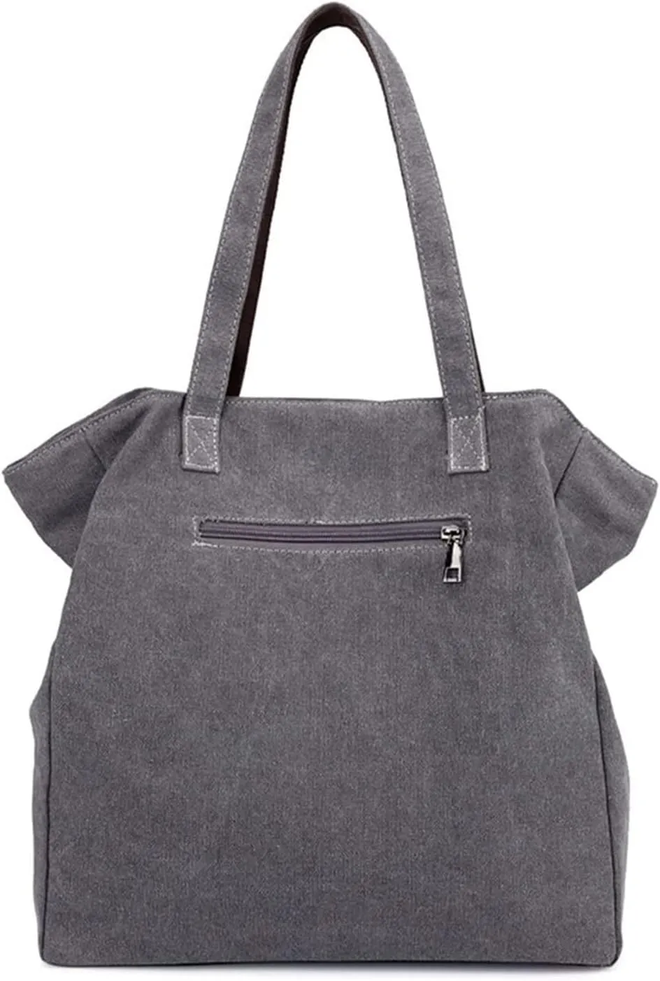 Fashion Canvas Multi-Pocket Tote Bag Casual Lightweight Top Handle Satchel Purse Hobo Shoulder Crossbody Handbag
