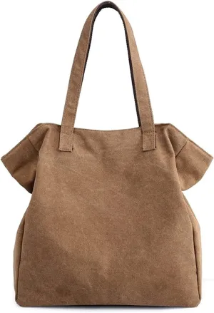 Fashion Canvas Multi-Pocket Tote Bag Casual Lightweight Top Handle Satchel Purse Hobo Shoulder Crossbody Handbag