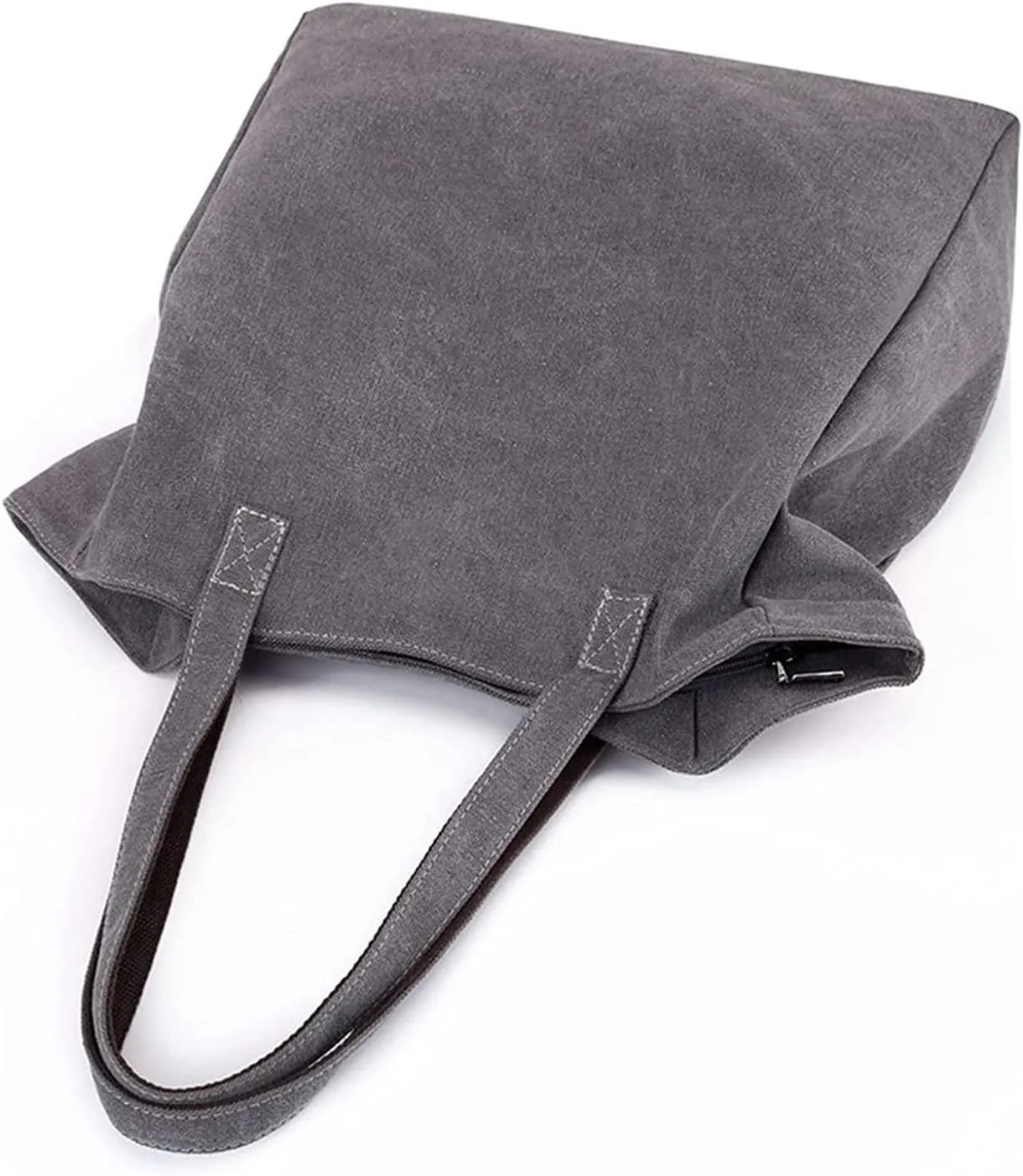 Fashion Canvas Multi-Pocket Tote Bag Casual Lightweight Top Handle Satchel Purse Hobo Shoulder Crossbody Handbag