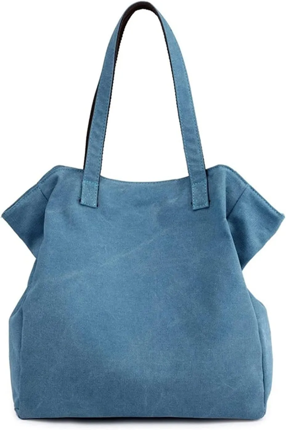 Fashion Canvas Multi-Pocket Tote Bag Casual Lightweight Top Handle Satchel Purse Hobo Shoulder Crossbody Handbag