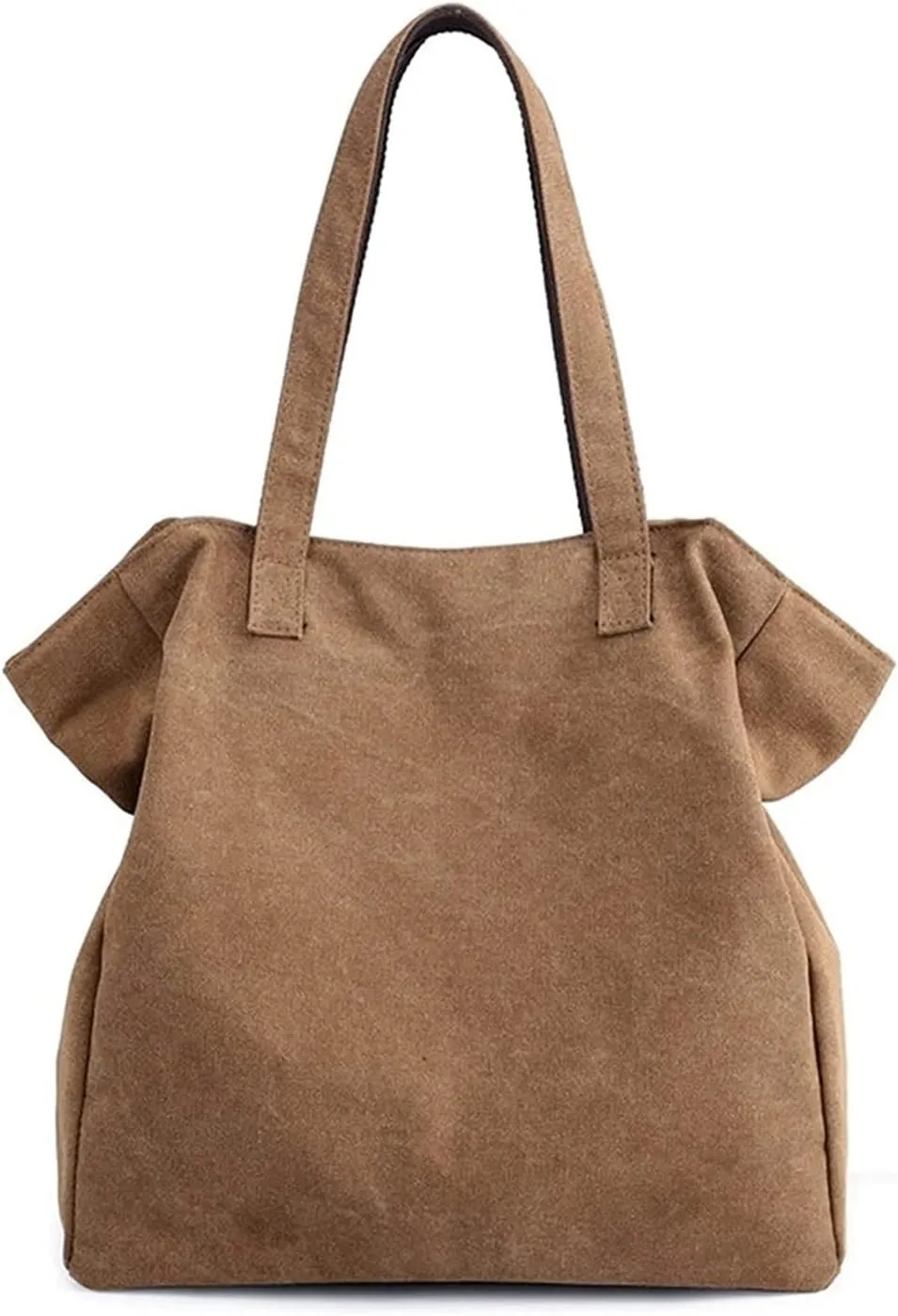 Fashion Canvas Multi-Pocket Tote Bag Casual Lightweight Top Handle Satchel Purse Hobo Shoulder Crossbody Handbag
