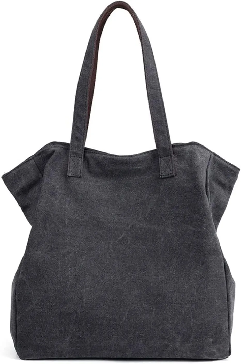 Fashion Canvas Multi-Pocket Tote Bag Casual Lightweight Top Handle Satchel Purse Hobo Shoulder Crossbody Handbag