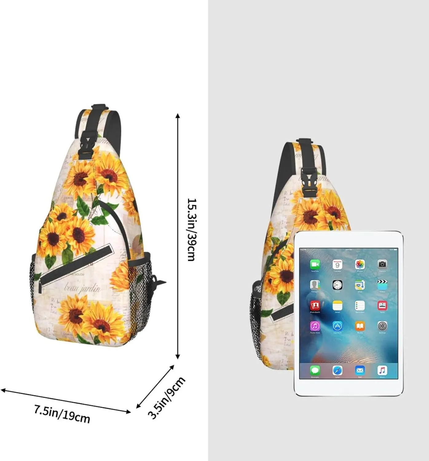 Fashion Chest Sling Bag Crossbody Shoulder Backpack Adjustable Lightweight Travel Hiking Casual Daypack Unisex