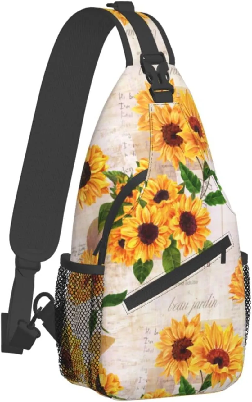 Fashion Chest Sling Bag Crossbody Shoulder Backpack Adjustable Lightweight Travel Hiking Casual Daypack Unisex
