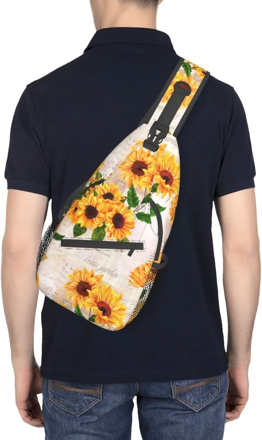 Fashion Chest Sling Bag Crossbody Shoulder Backpack Adjustable Lightweight Travel Hiking Casual Daypack Unisex