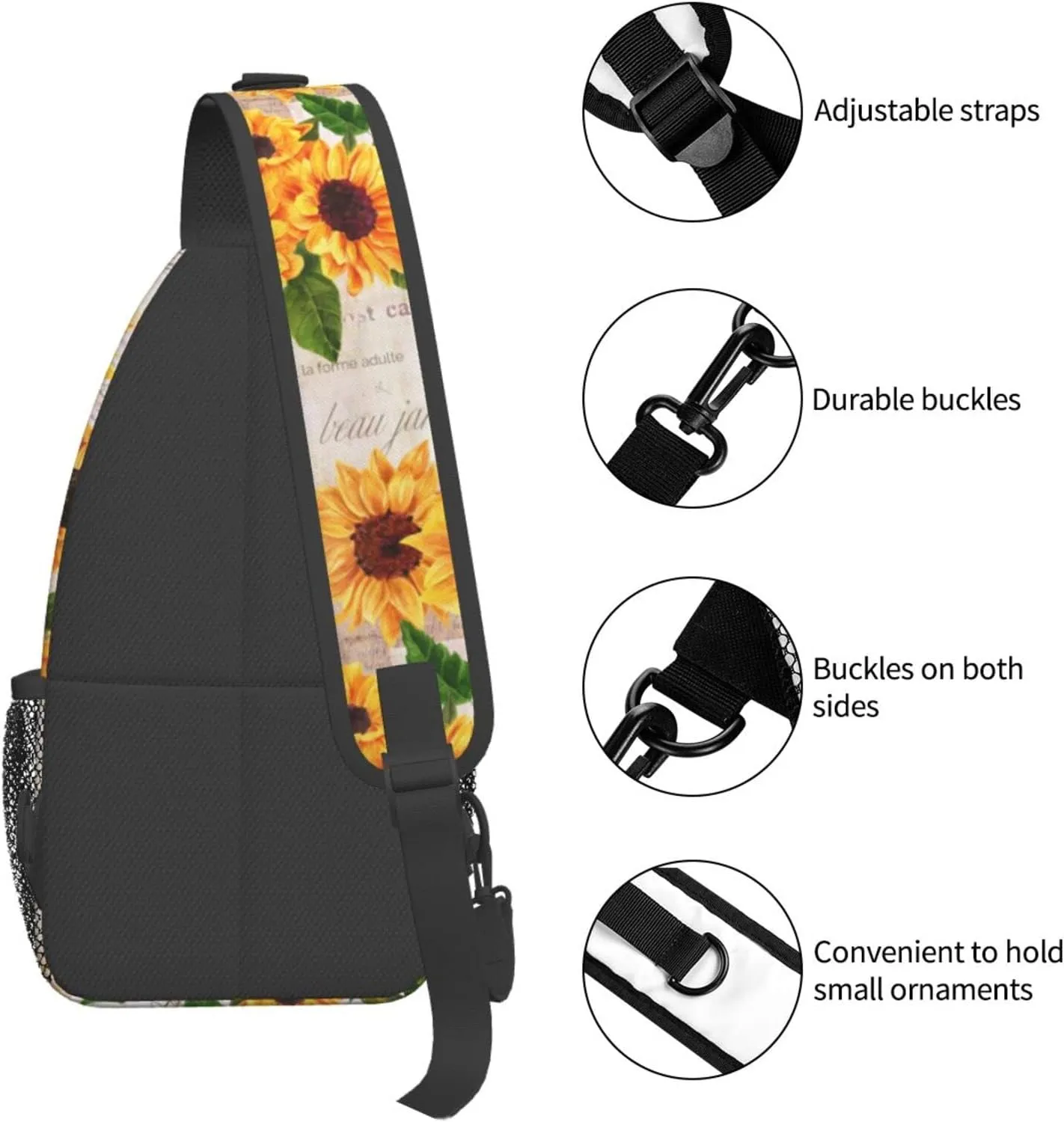 Fashion Chest Sling Bag Crossbody Shoulder Backpack Adjustable Lightweight Travel Hiking Casual Daypack Unisex
