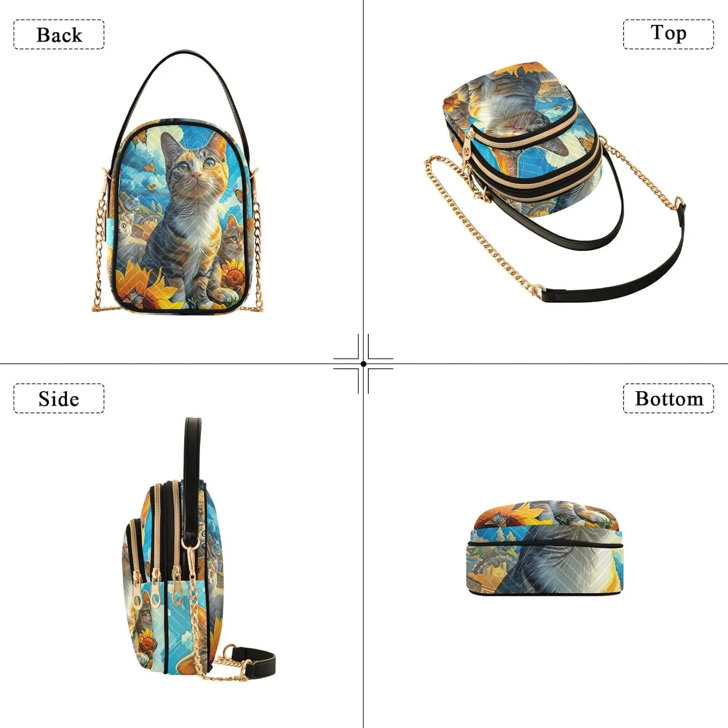 Fashion Crossbody Bags for Women Purse with Chain Strap