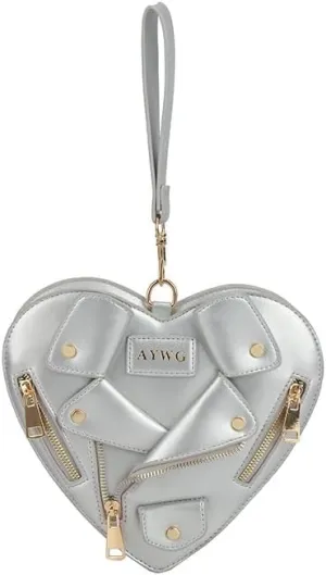 Fashion Handbag Purse for Women, Chic Top Handle Bag Trendy Handbags Kawaii Mini Tote for Women Ladies Harajuku Daypack (silver)