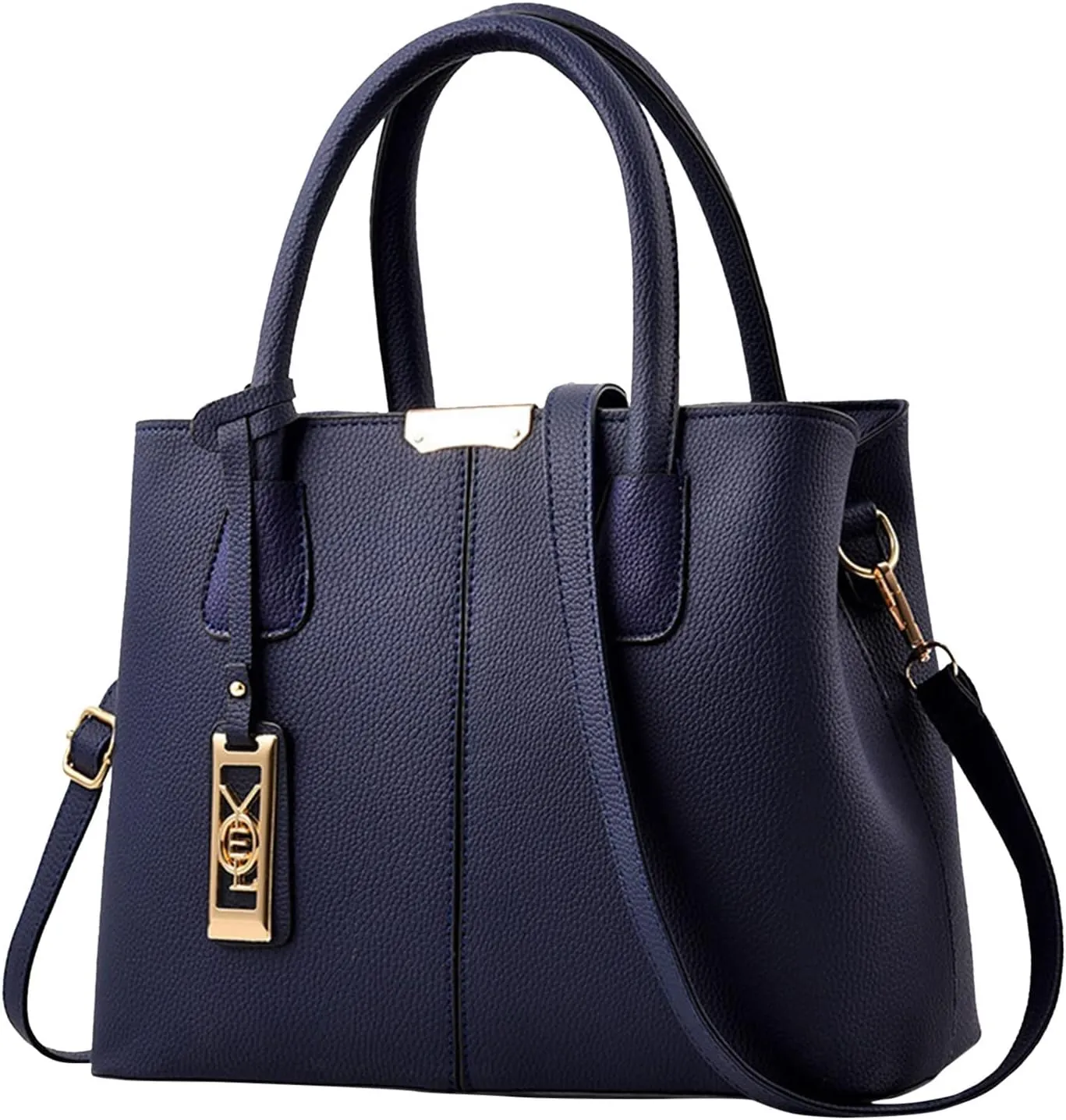 Fashion Handbag Simple Bag Large Capacity One Shoulder Women Bag Man Messenger Bags Small Leather (Blue, One Size)