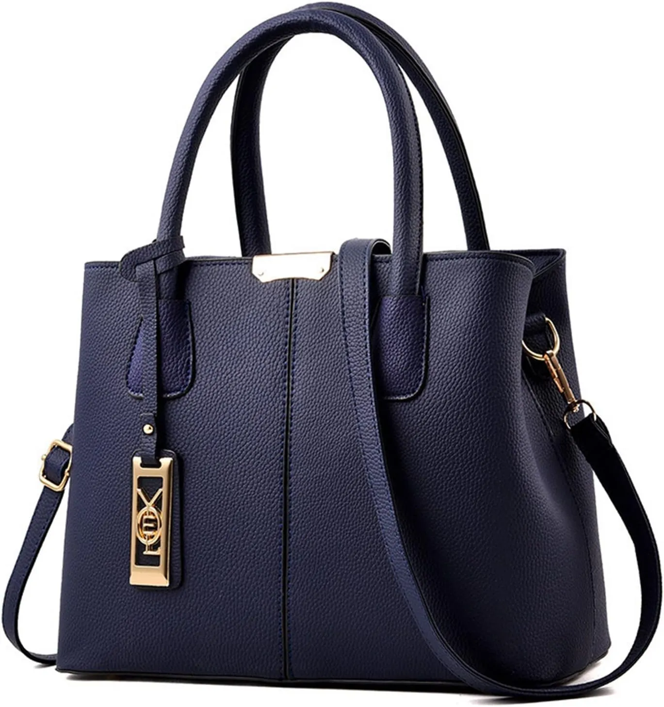 Fashion Handbag Simple Bag Large Capacity One Shoulder Women Bag Man Messenger Bags Small Leather (Blue, One Size)