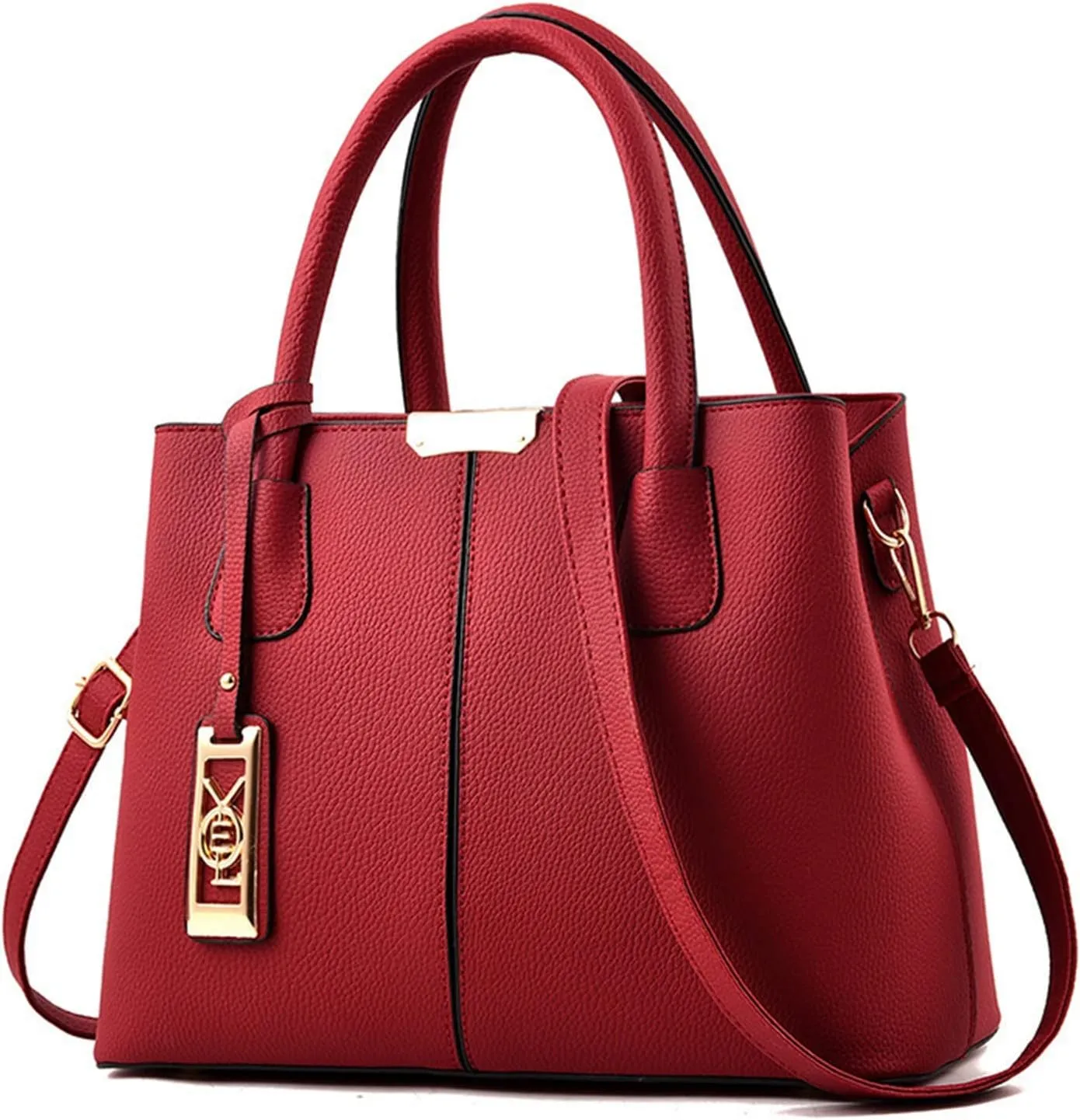 Fashion Handbag Simple Bag Large Capacity One Shoulder Women Bags Messenger Bags Canvas Vintage (Red, One Size)