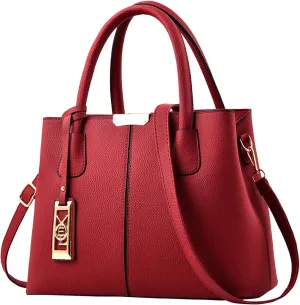 Fashion Handbag Simple Bag Large Capacity One Shoulder Women Bags Messenger Bags Canvas Vintage (Red, One Size)