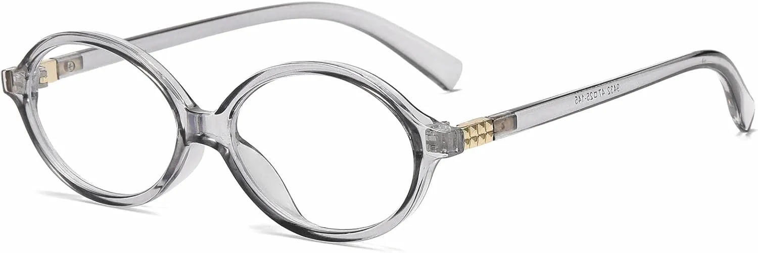 Fashion Oval Glasses for Women Men Retro Round Tortoise Frame Blue Light Glasses Nerd Eyeglasses