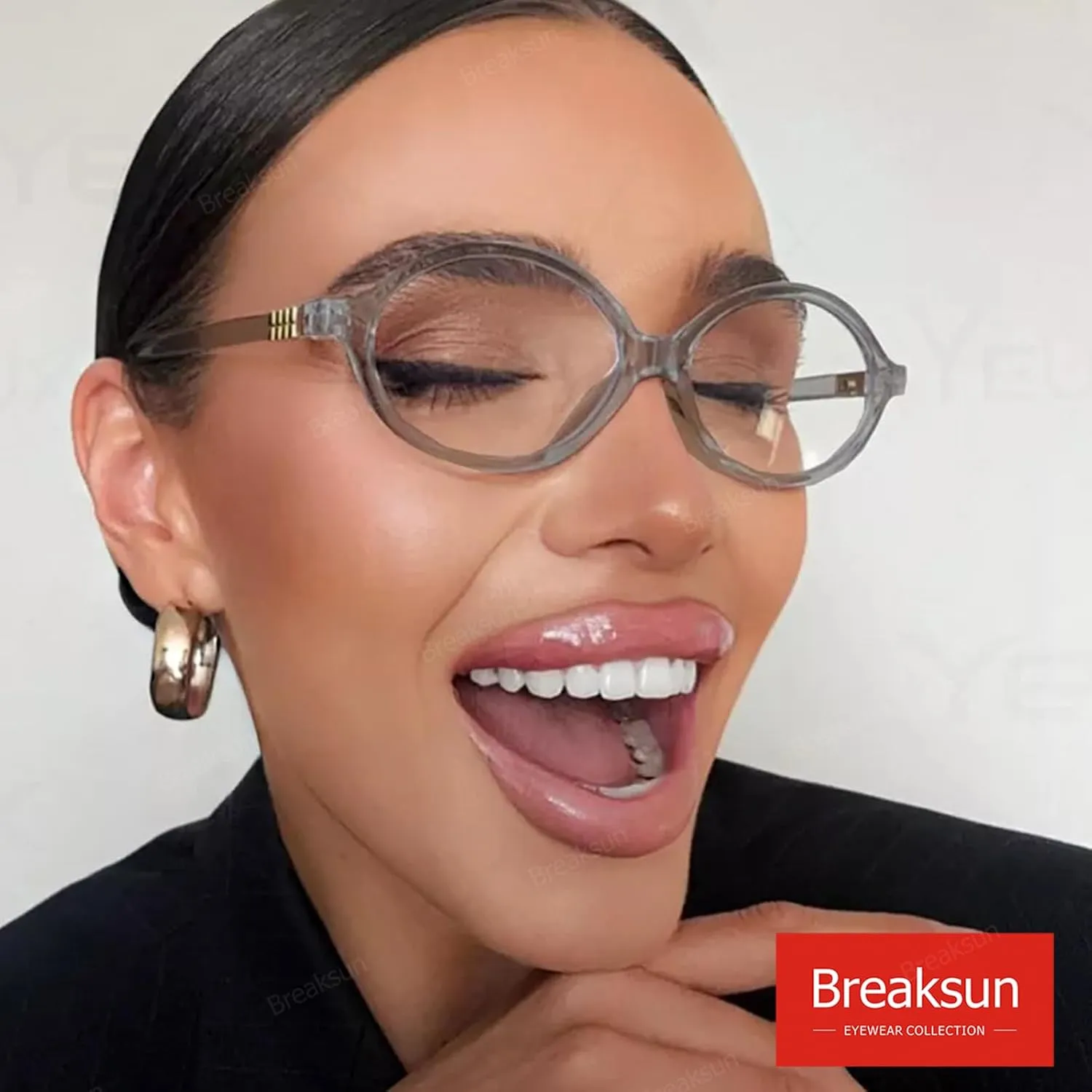 Fashion Oval Glasses for Women Men Retro Round Tortoise Frame Blue Light Glasses Nerd Eyeglasses