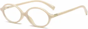 Fashion Oval Glasses for Women Men Retro Round Tortoise Frame Blue Light Glasses Nerd Eyeglasses